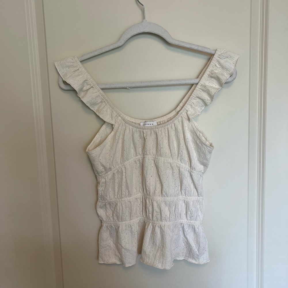 Topshop Dainty Coastal Cowgirl Cinched Tank Top